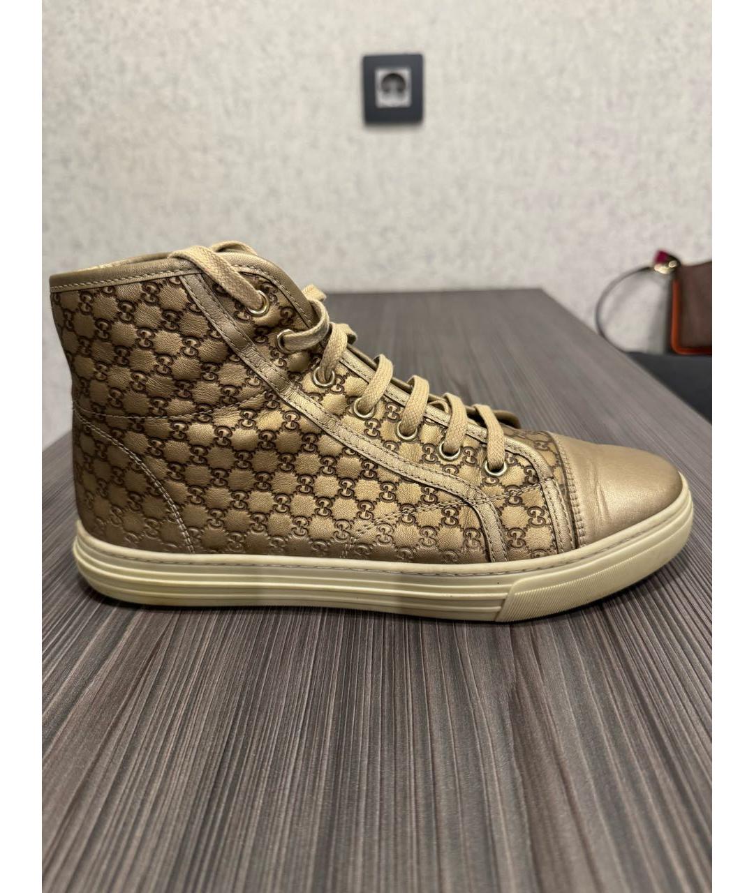 GUCCI Золотые кеды, фото 6