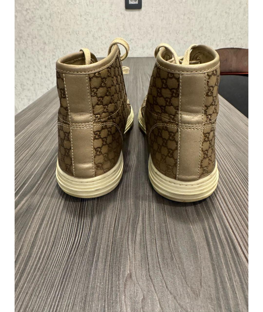 GUCCI Золотые кеды, фото 4