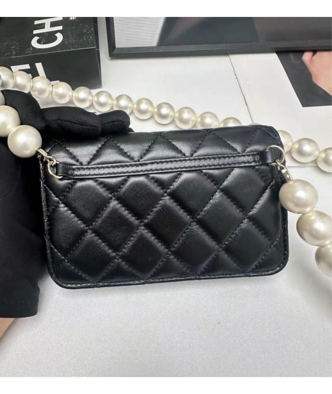 CHANEL Черная кожаная сумка через плечо, фото 3