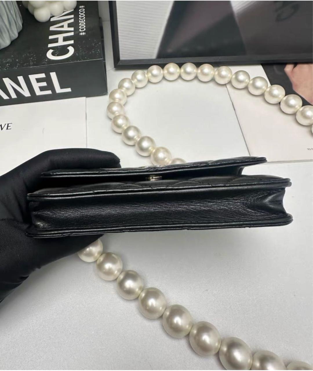 CHANEL Черная кожаная сумка через плечо, фото 4