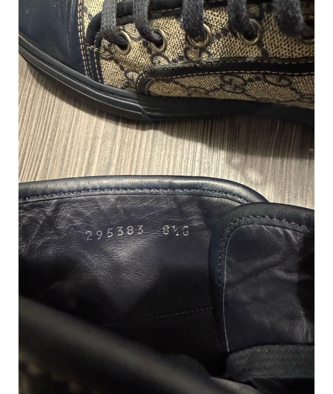 GUCCI Синие высокие кроссовки / кеды, фото 5
