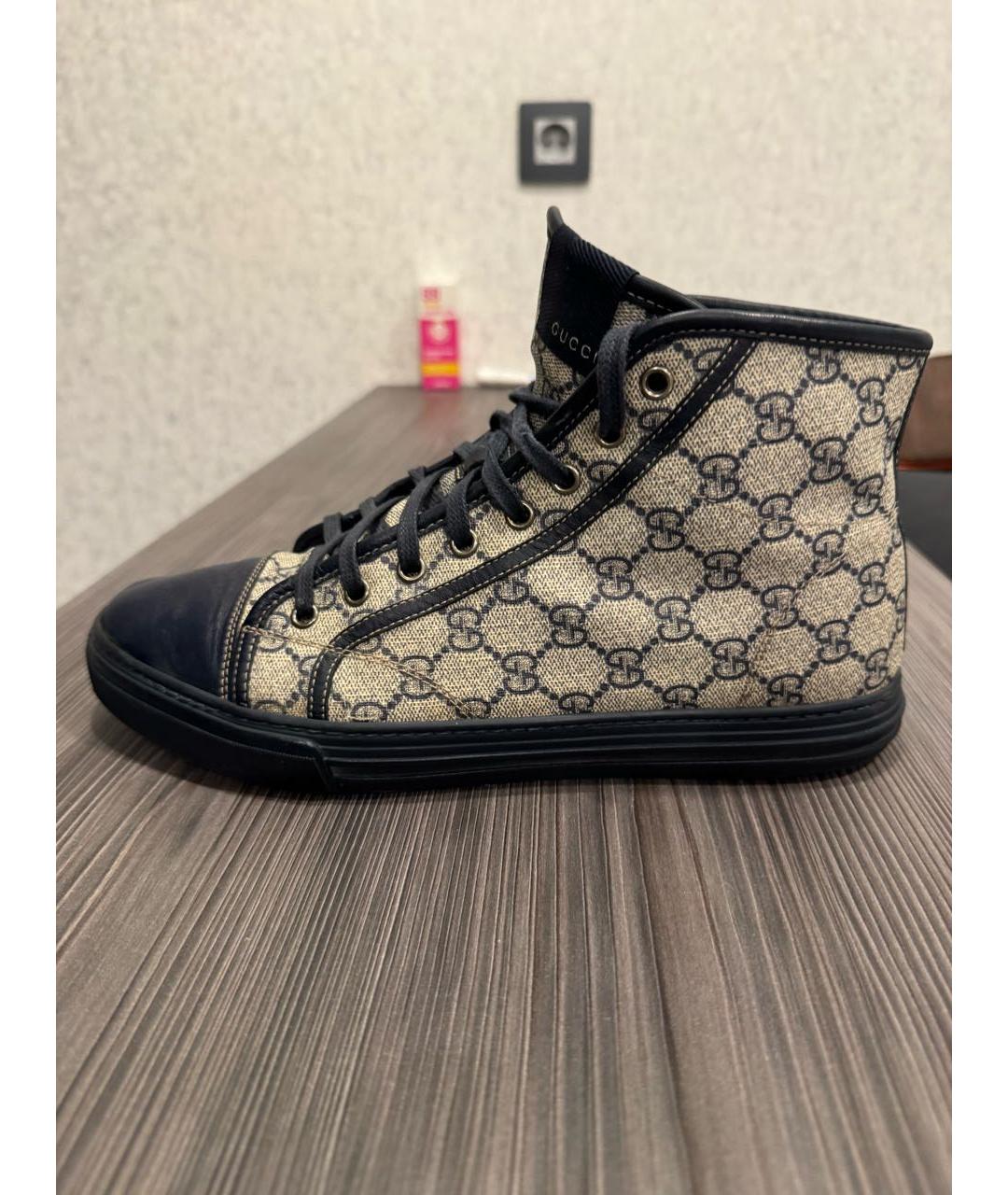 GUCCI Синие высокие кроссовки / кеды, фото 7