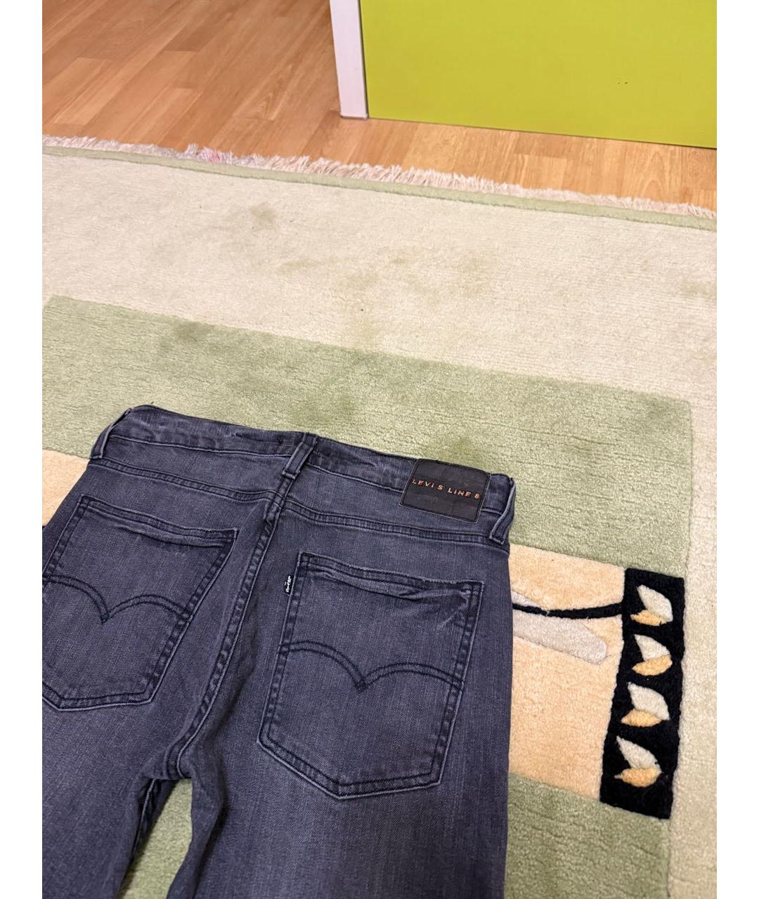 LEVI'S Антрацитовые хлопковые джинсы скинни, фото 3