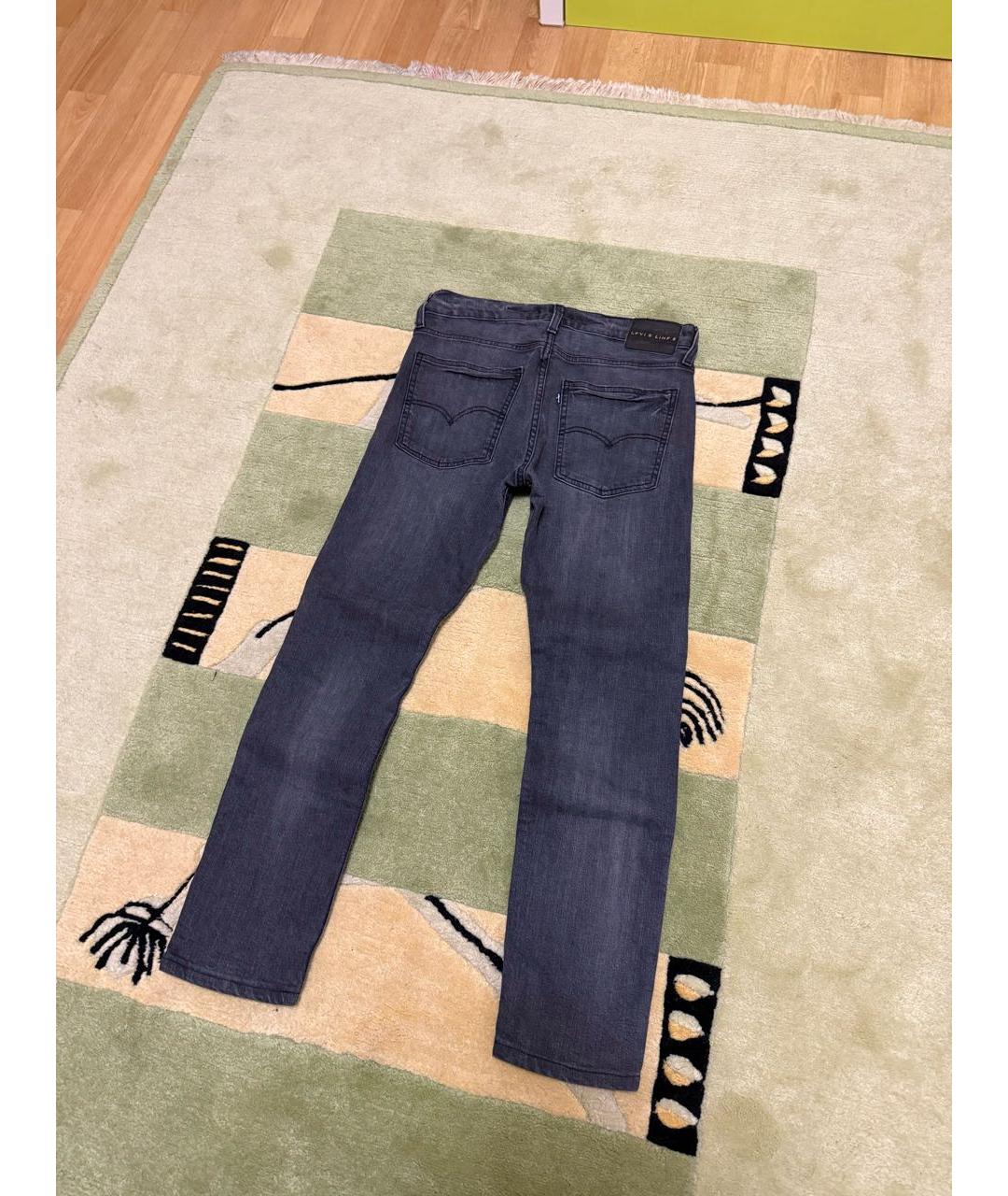 LEVI'S Антрацитовые хлопковые джинсы скинни, фото 2