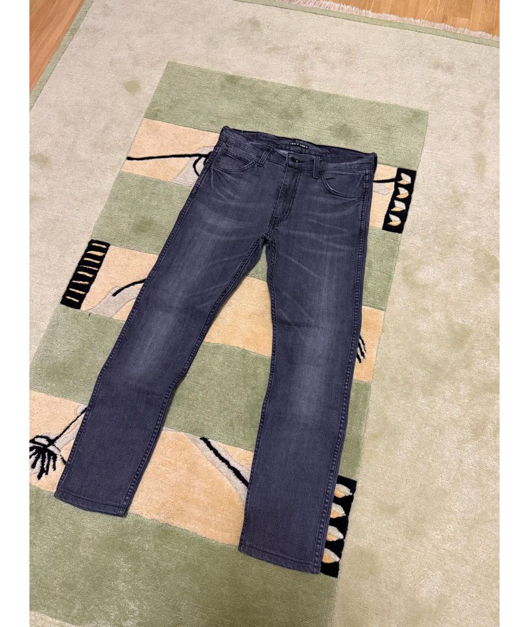 LEVI'S Антрацитовые хлопковые джинсы скинни, фото 4