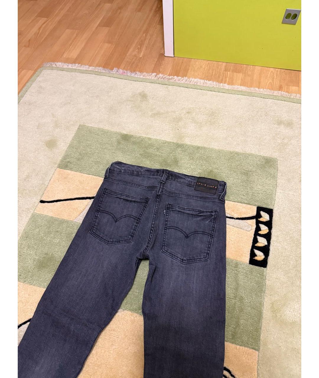 LEVI'S Антрацитовые хлопковые джинсы скинни, фото 6