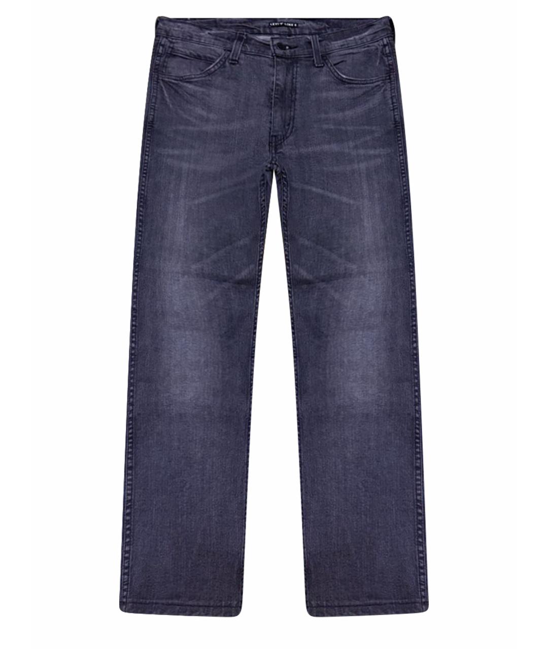 LEVI'S Антрацитовые хлопковые джинсы скинни, фото 1