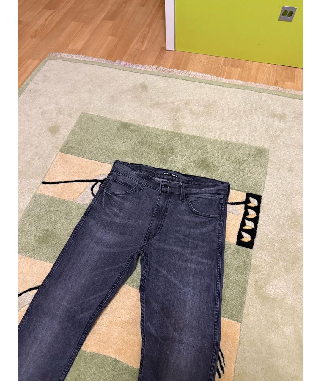 LEVI'S Антрацитовые хлопковые джинсы скинни, фото 5
