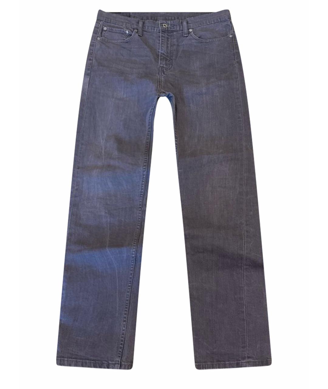 LEVI'S Серые хлопковые прямые джинсы, фото 1