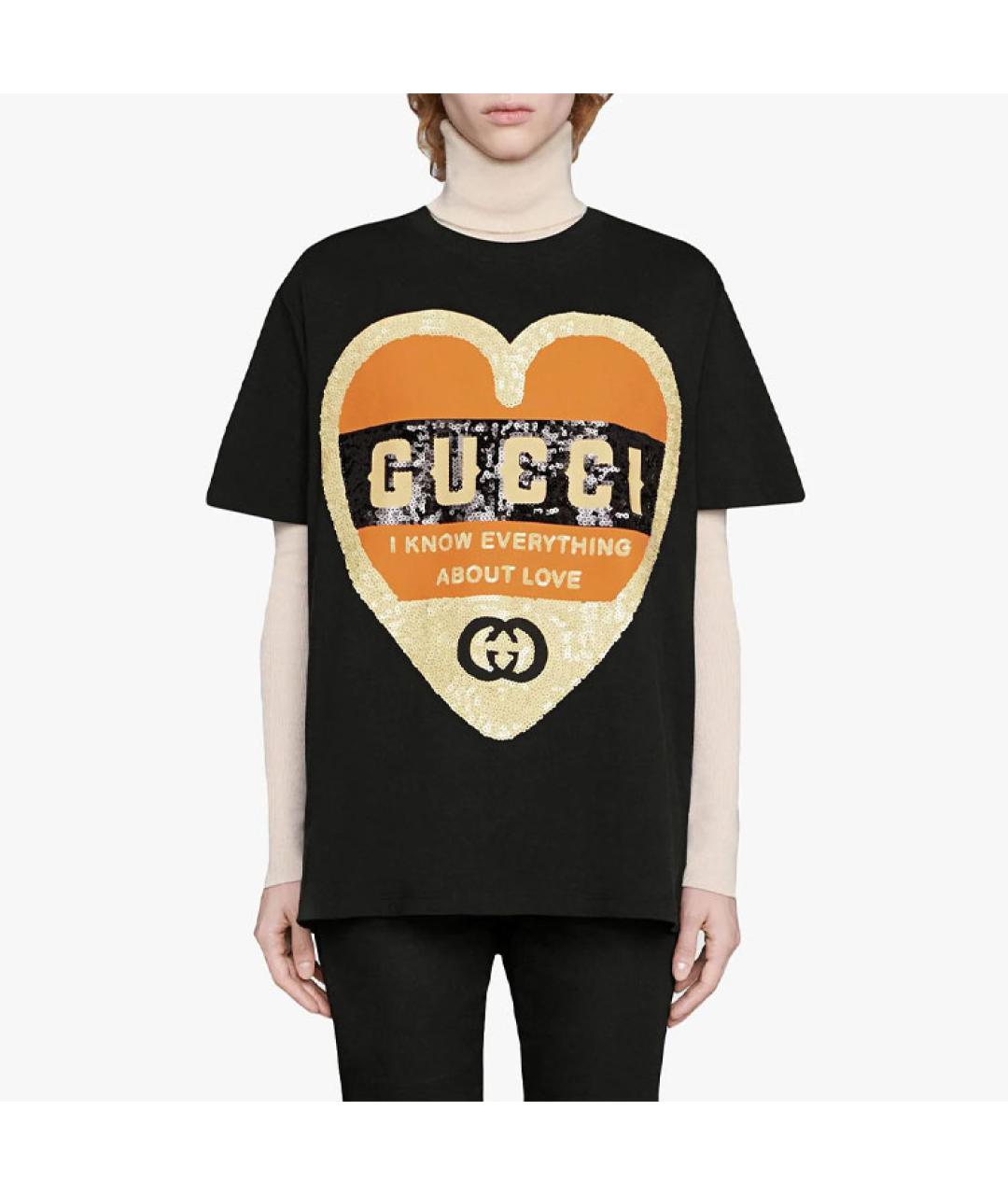 GUCCI Черная футболка, фото 3