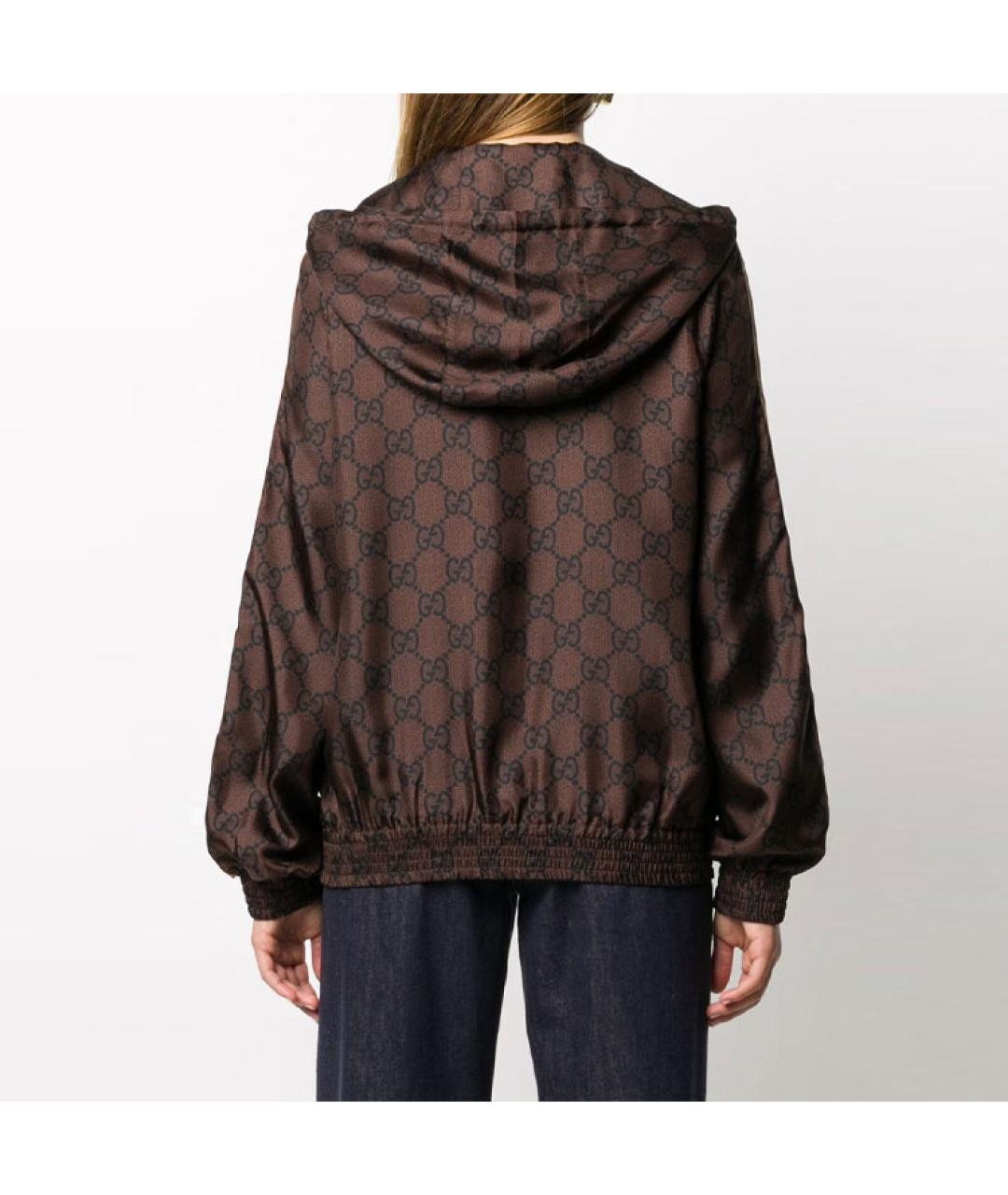 GUCCI Коричневая шелковая куртка, фото 3