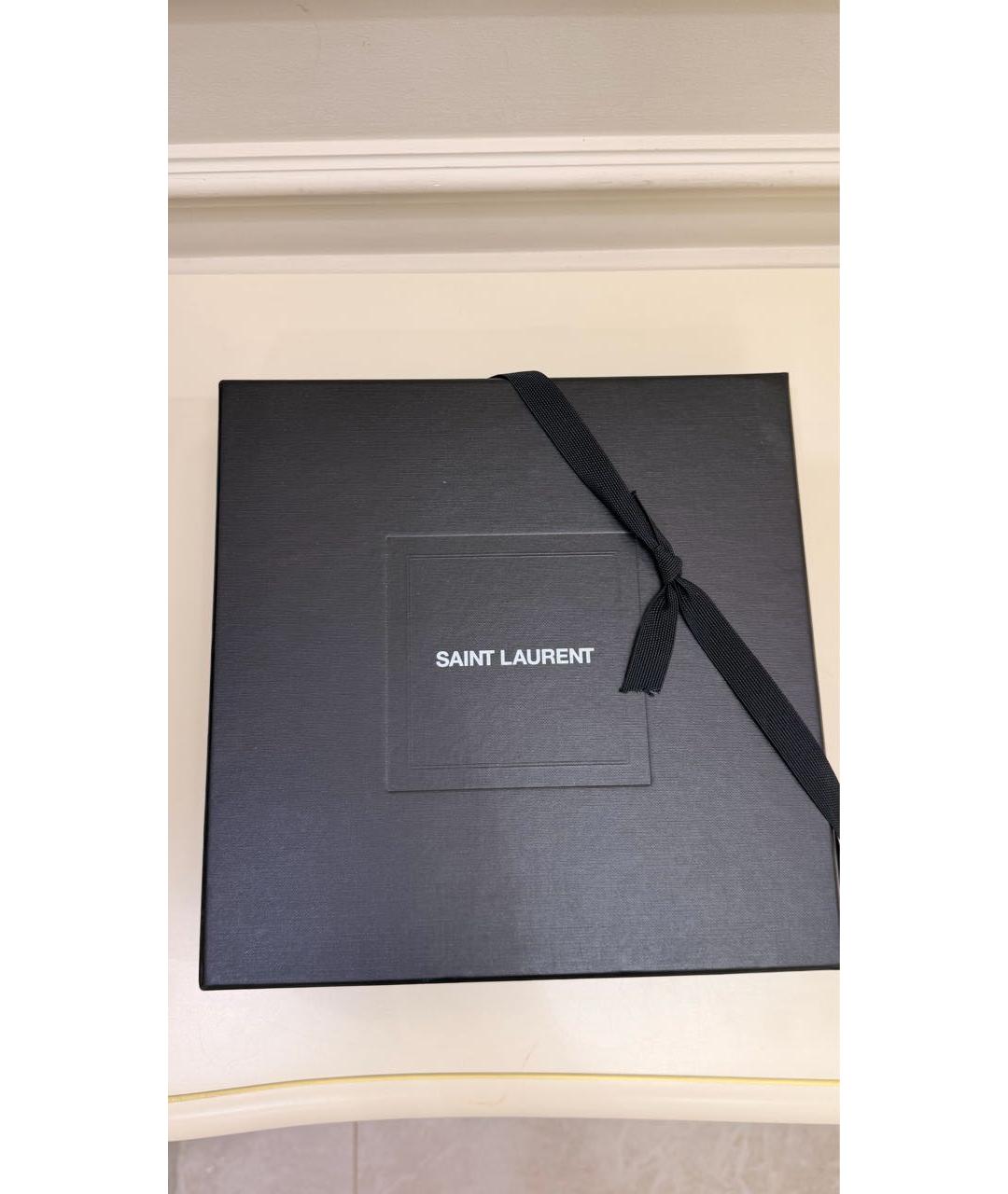 SAINT LAURENT Черный кожаный ремень, фото 6