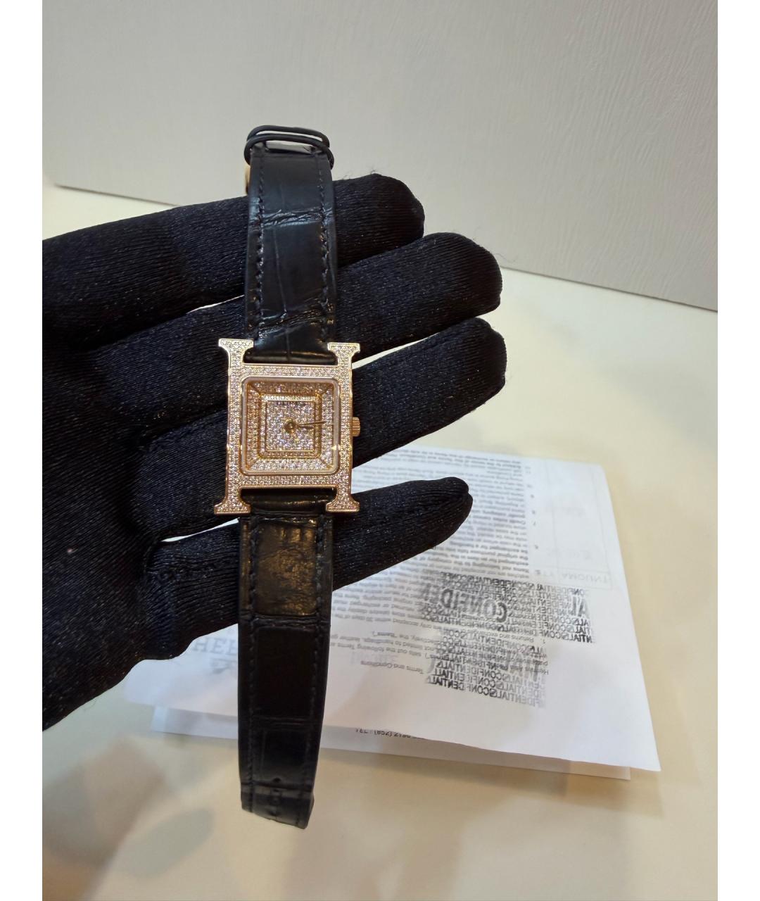 HERMES Золотые часы из розового золота, фото 7