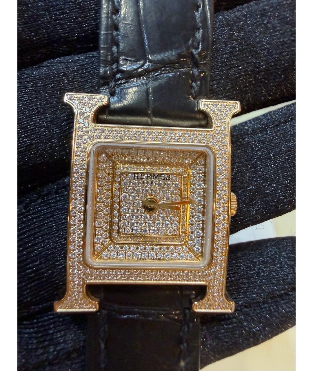 HERMES Золотые часы из розового золота, фото 2