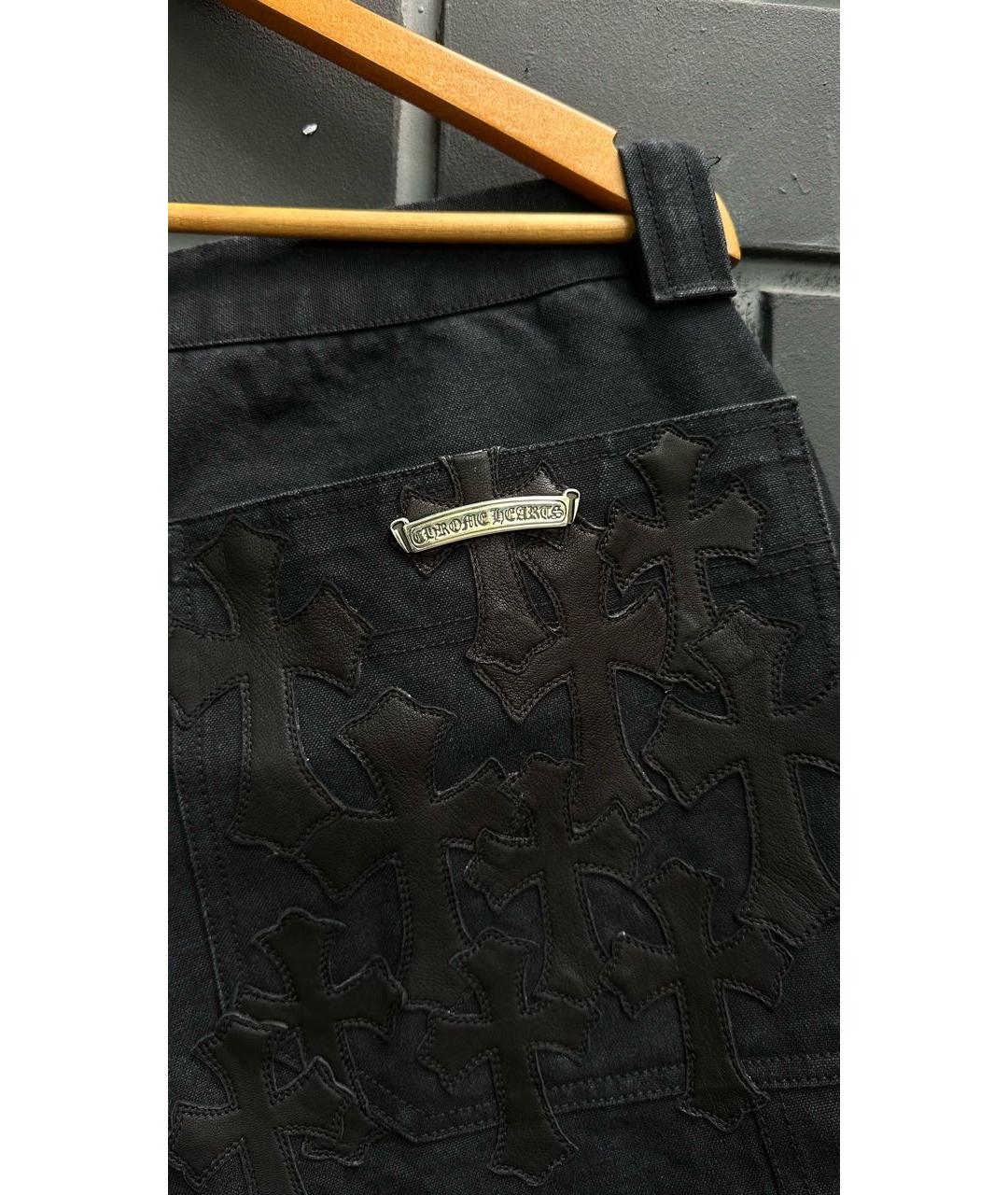 CHROME HEARTS Черные хлопковые шорты, фото 3
