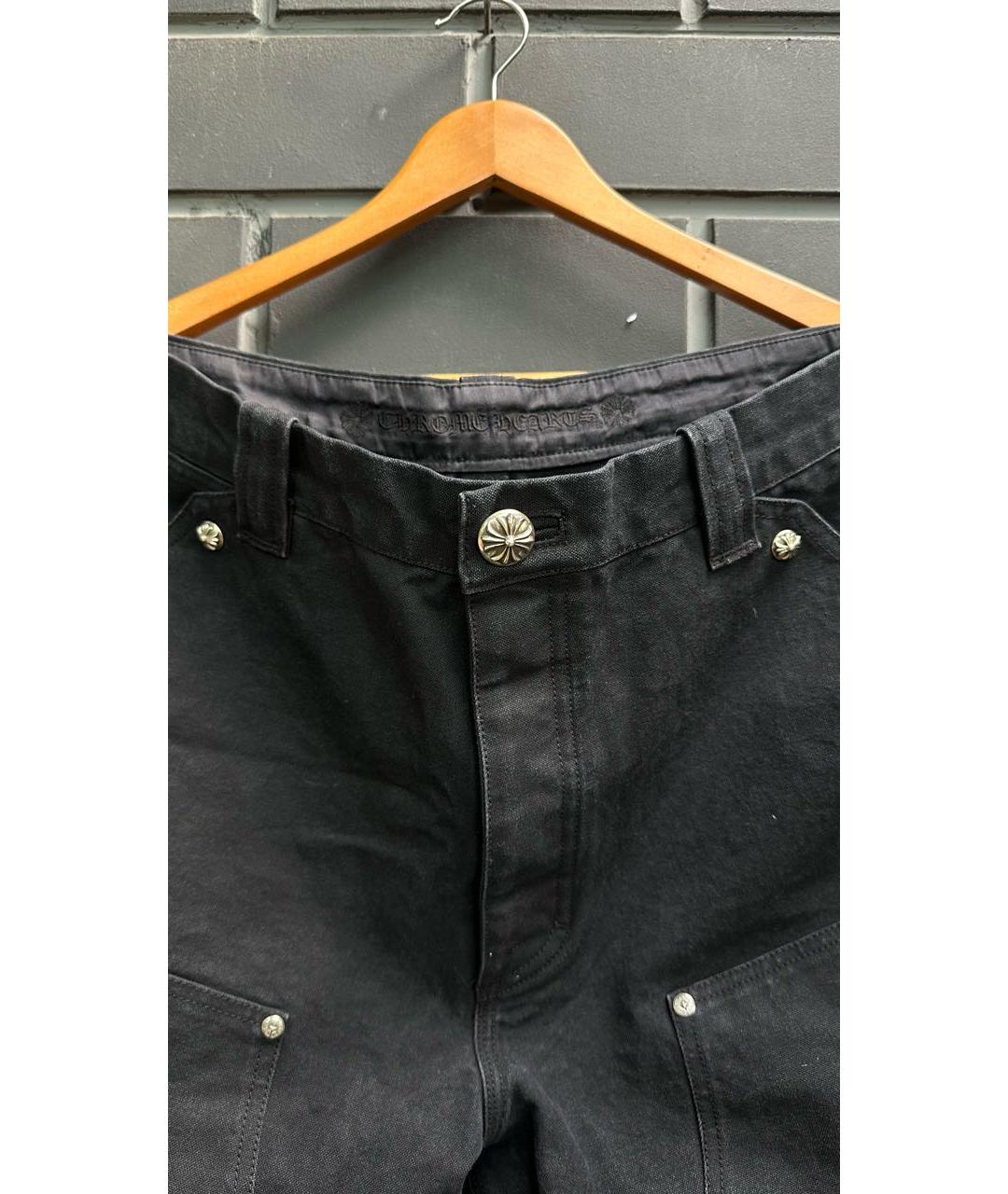 CHROME HEARTS Черные хлопковые шорты, фото 4