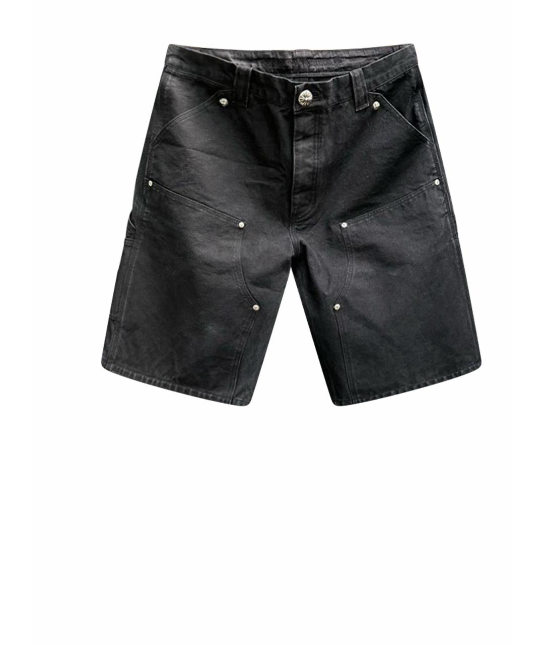 CHROME HEARTS Черные хлопковые шорты, фото 1