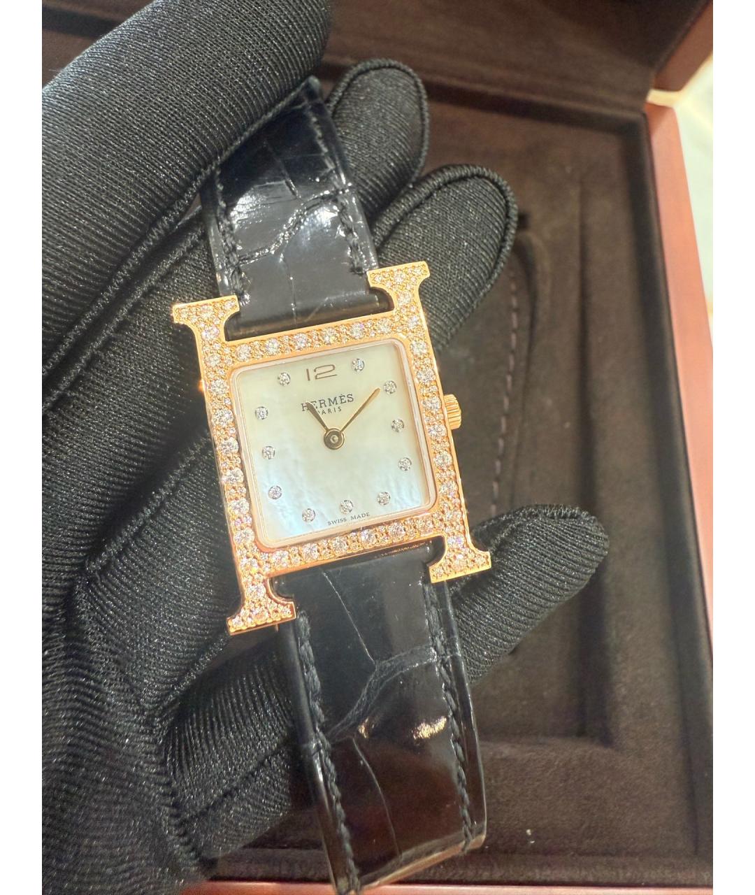 HERMES Золотые часы из розового золота, фото 4