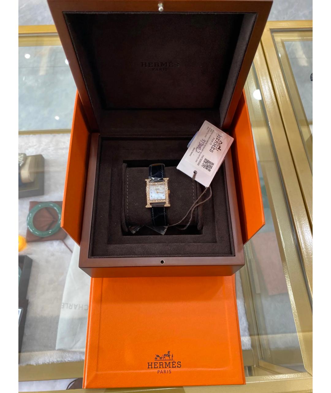 HERMES Золотые часы из розового золота, фото 2