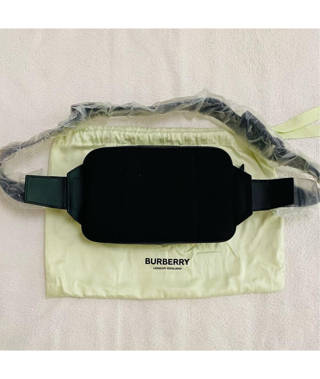 BURBERRY Хаки поясная сумка из канвы, фото 3