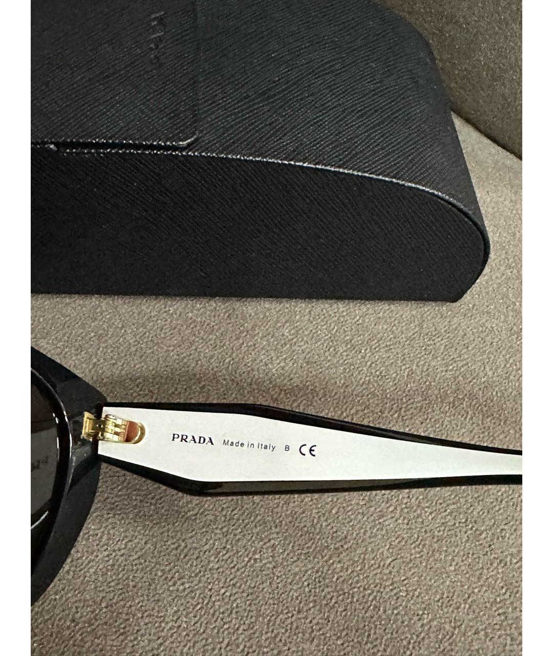 PRADA Черные пластиковые солнцезащитные очки, фото 5