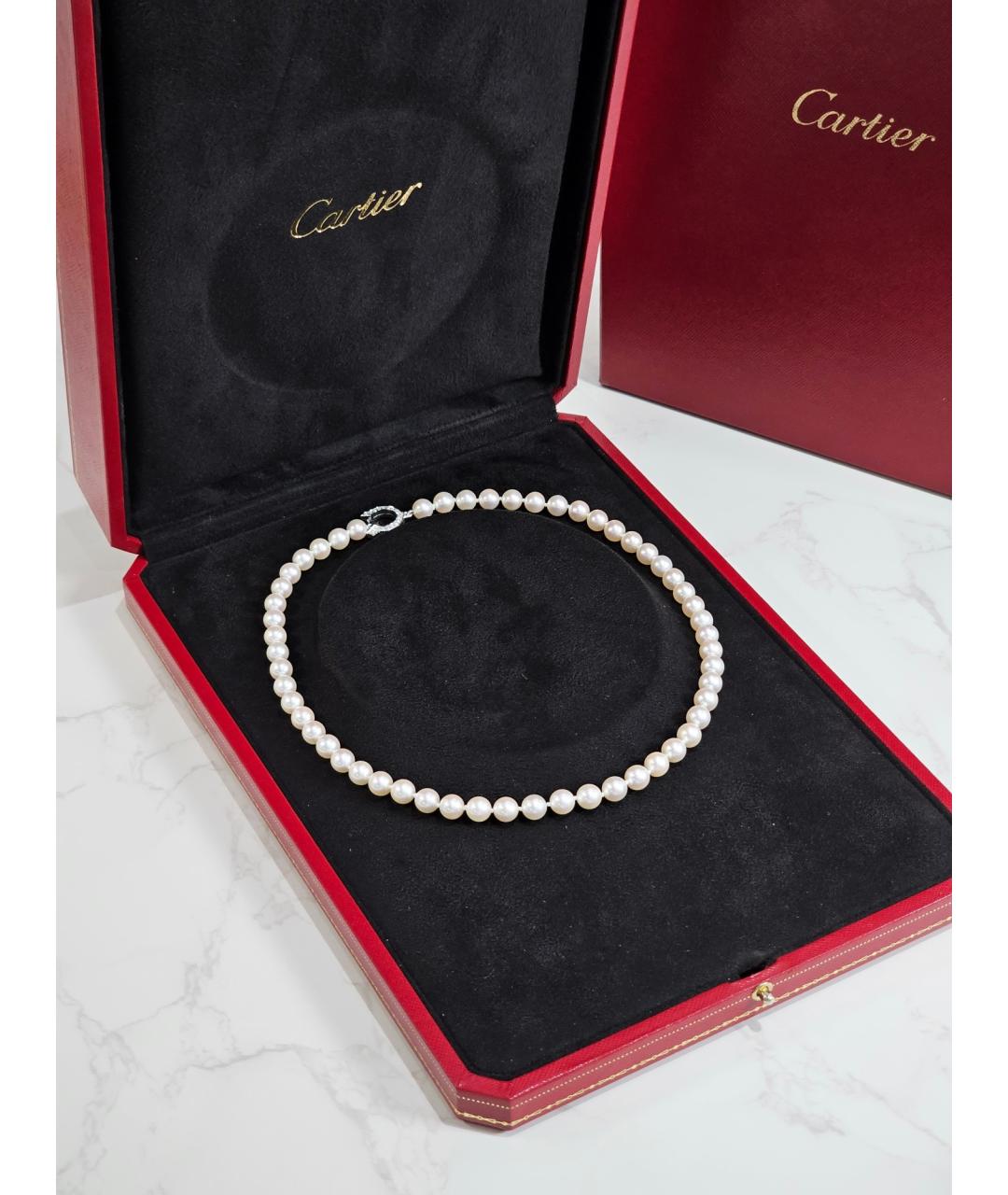 CARTIER Серебряное колье из белого золота, фото 2