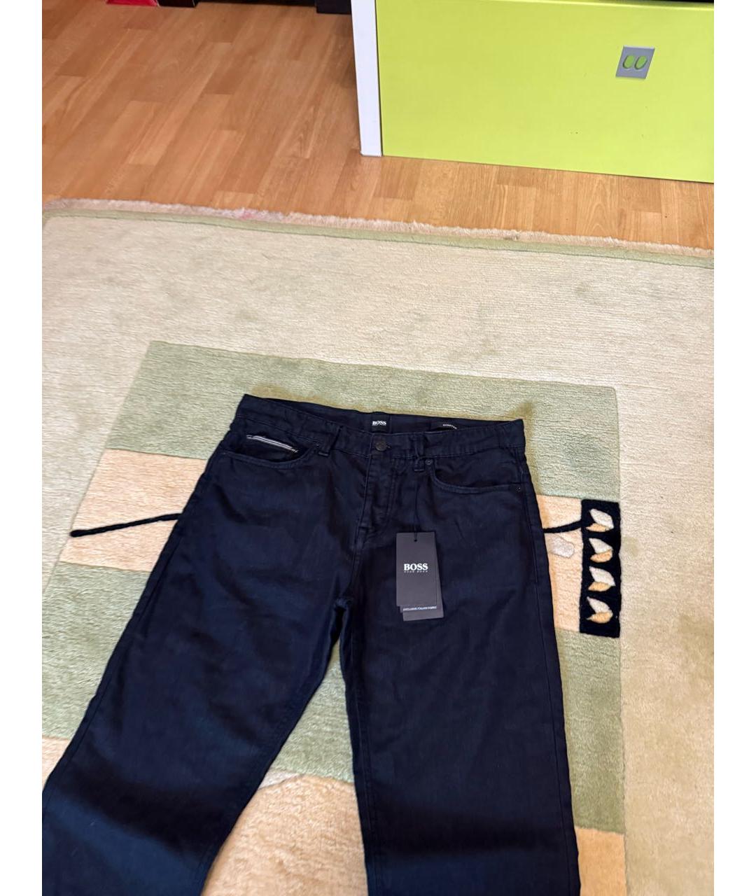 HUGO BOSS Черные хлопковые повседневные брюки, фото 2