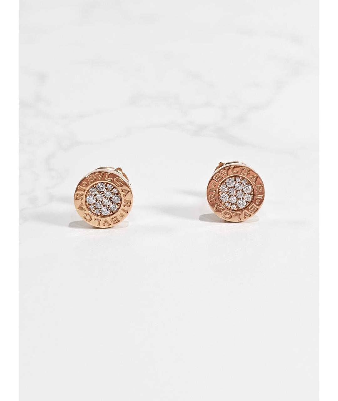 BVLGARI Золотые серьги из розового золота, фото 3