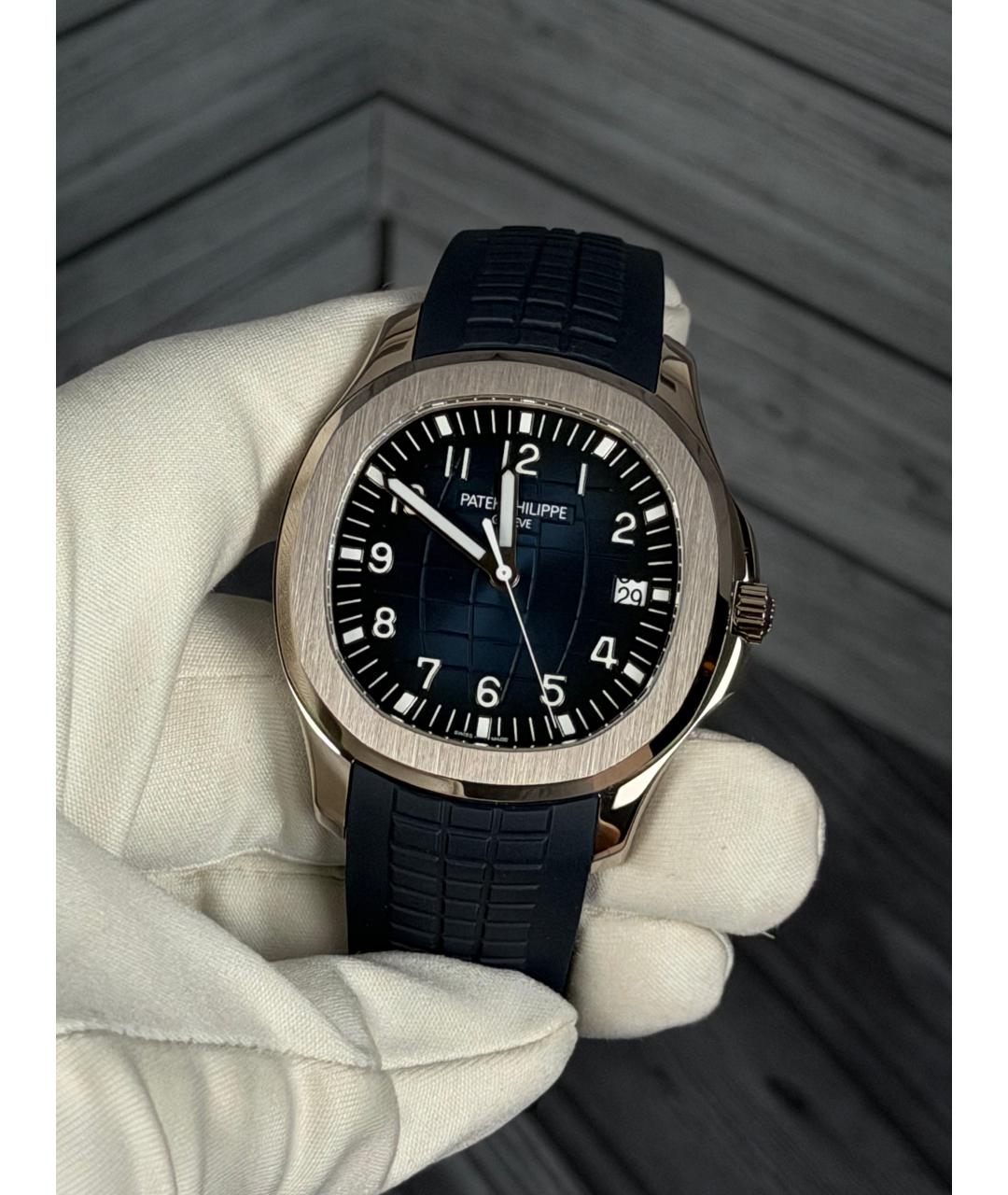 PATEK PHILIPPE Темно-синие часы из белого золота, фото 3