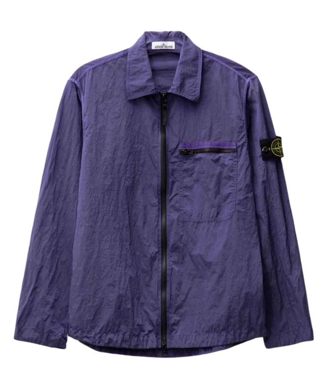 STONE ISLAND Фиолетовая полиамидовая куртка, фото 1