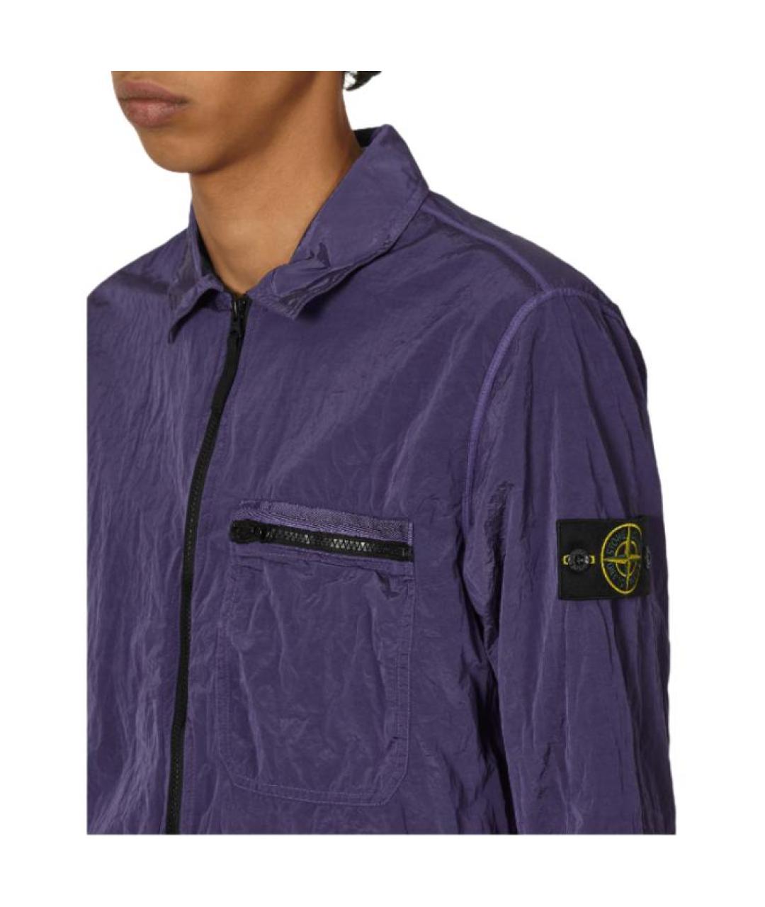 STONE ISLAND Фиолетовая полиамидовая куртка, фото 5