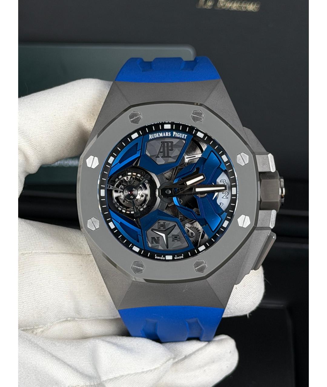 Audemars Piguet Темно-синие часы, фото 3