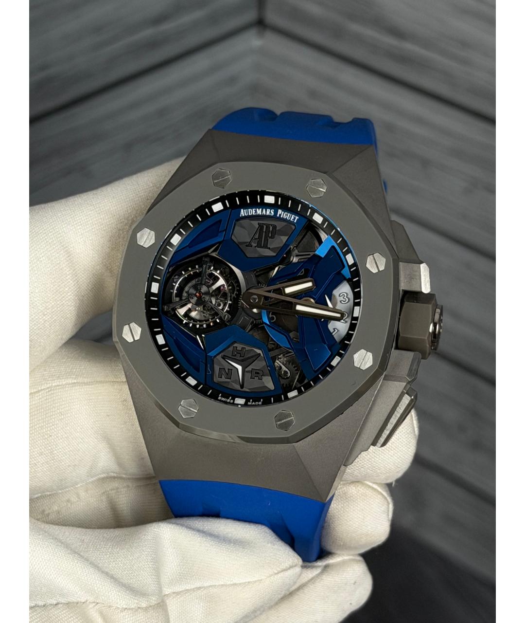 Audemars Piguet Темно-синие часы, фото 4
