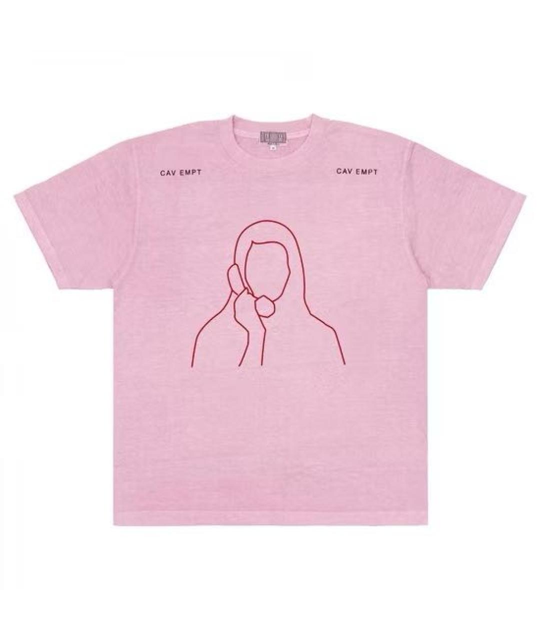 CAV EMPT Коралловая хлопковая футболка, фото 1