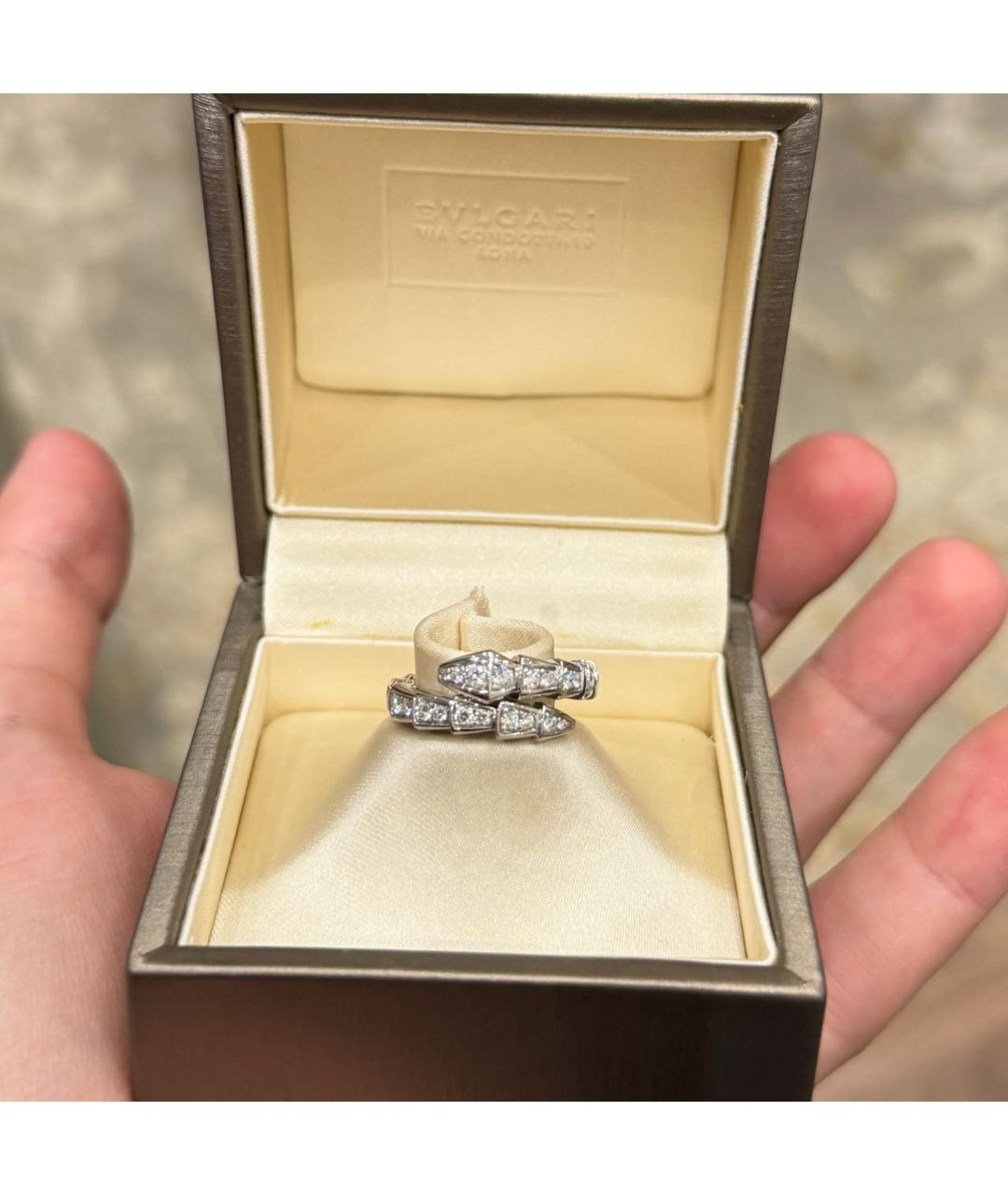 BVLGARI Белое кольцо из белого золота, фото 3