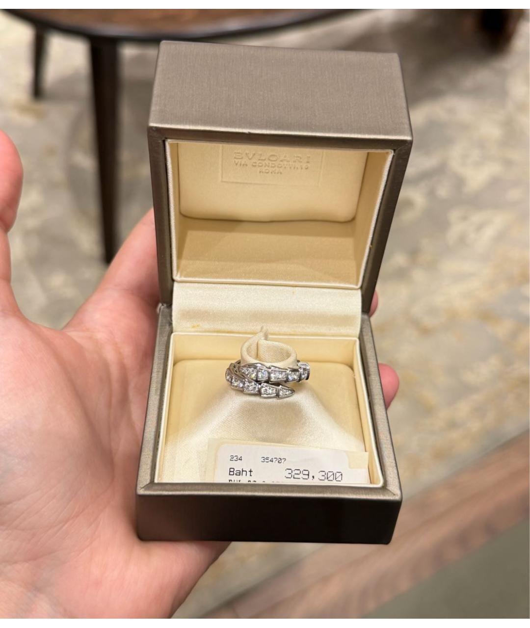 BVLGARI Белое кольцо из белого золота, фото 7