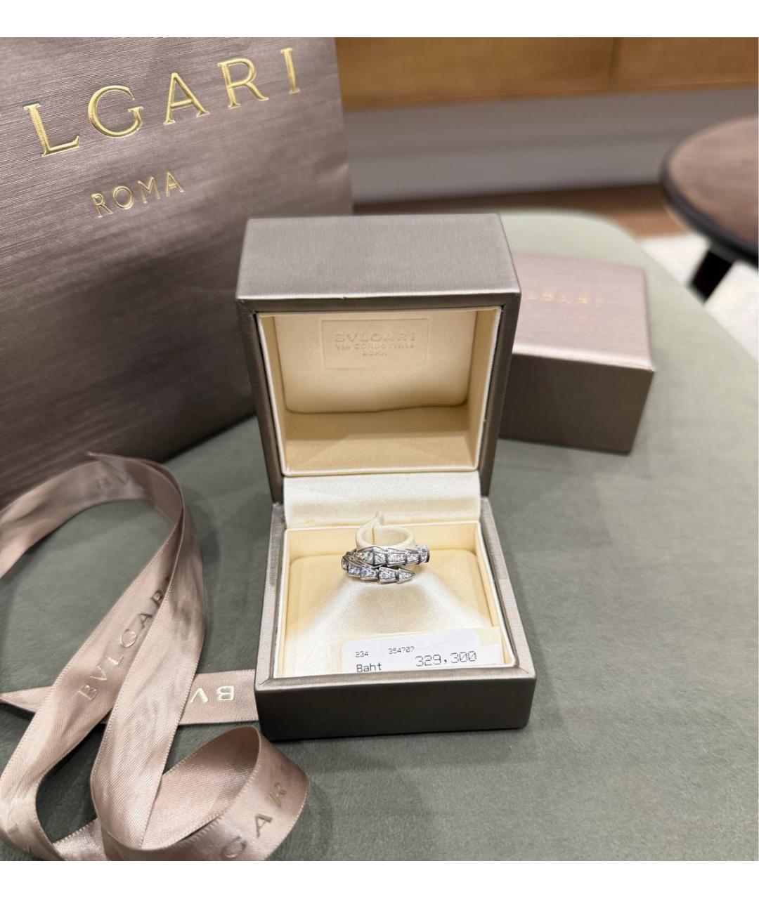 BVLGARI Белое кольцо из белого золота, фото 4