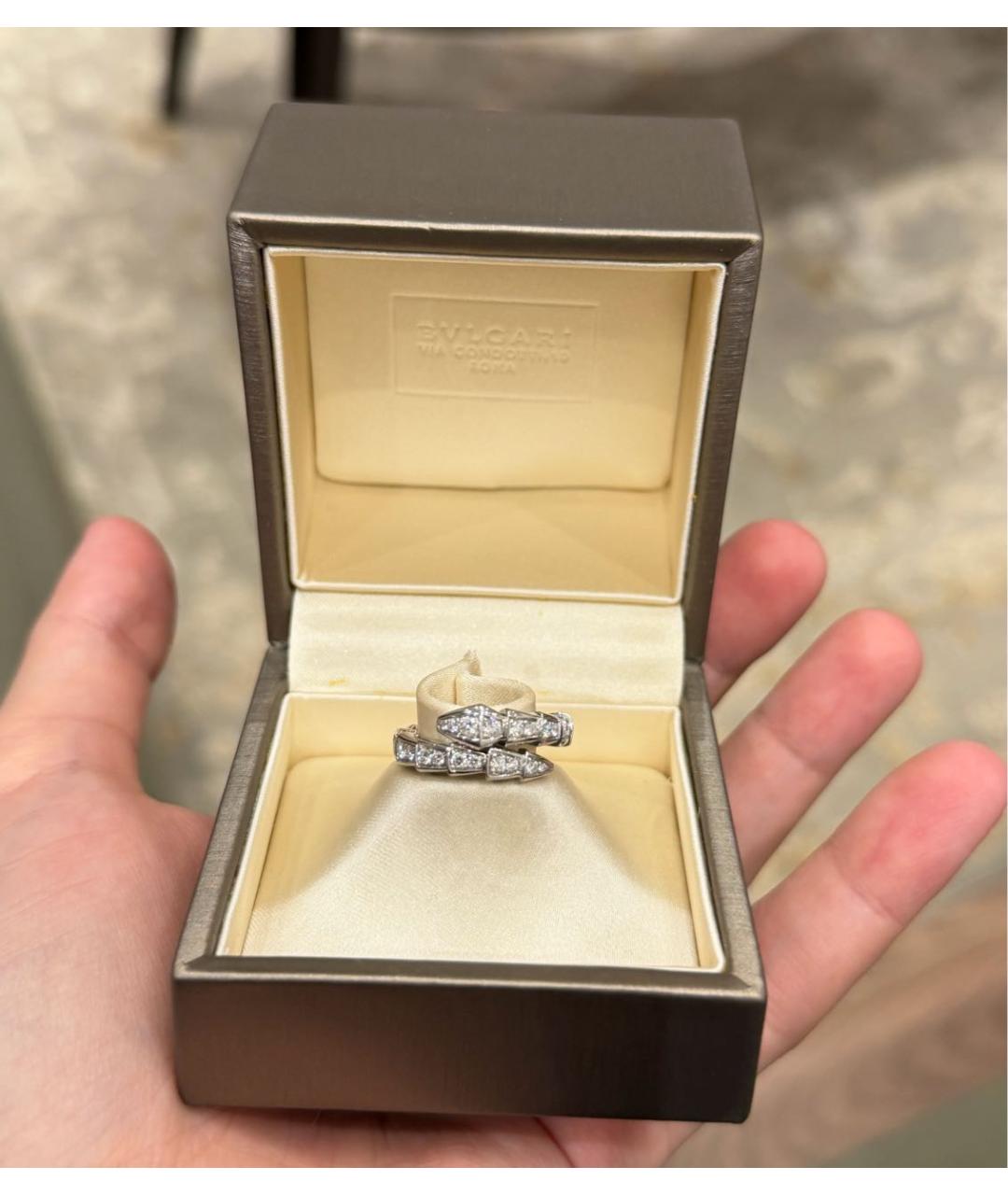 BVLGARI Белое кольцо из белого золота, фото 6