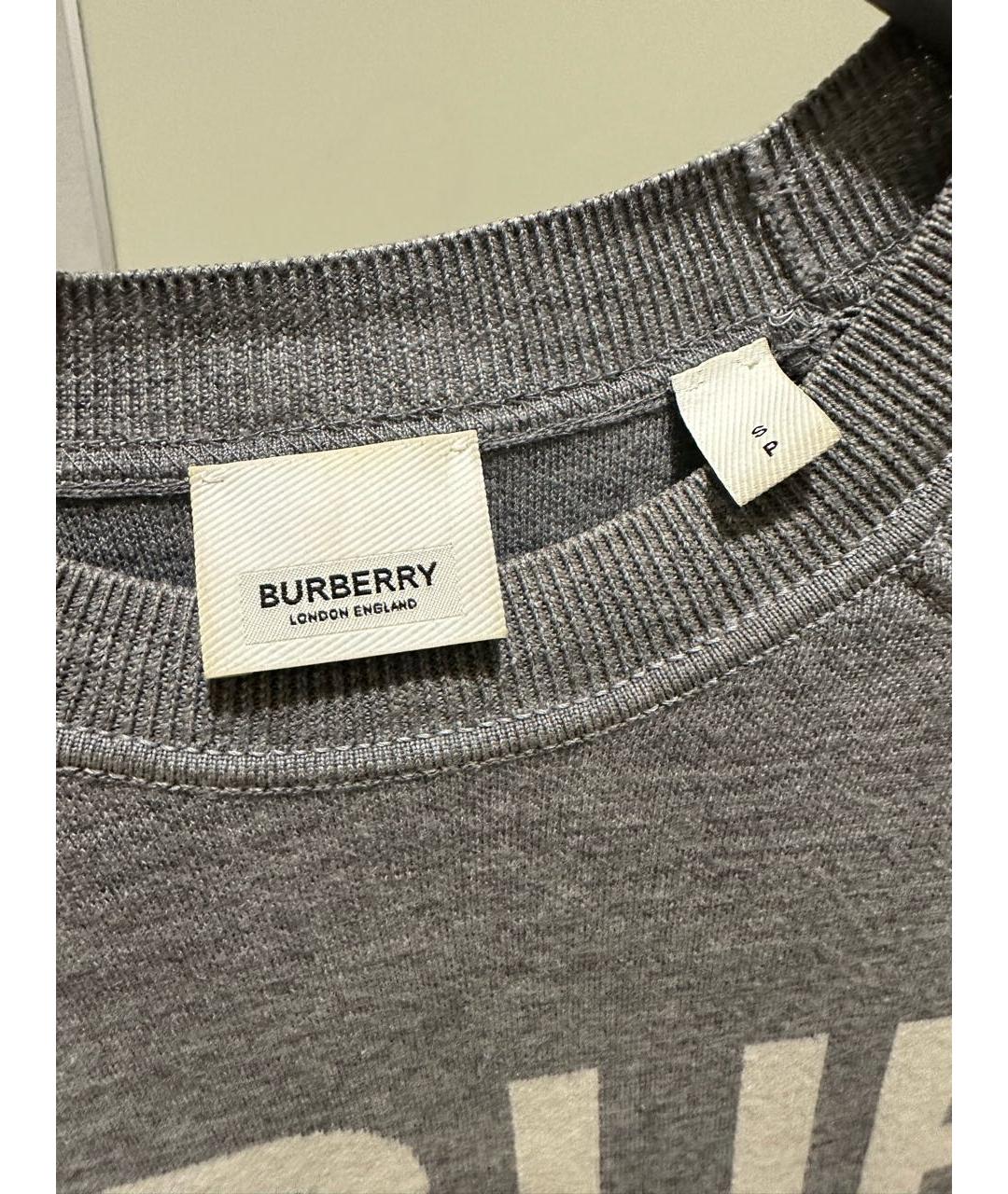 BURBERRY Серый шерстяной джемпер / свитер, фото 3