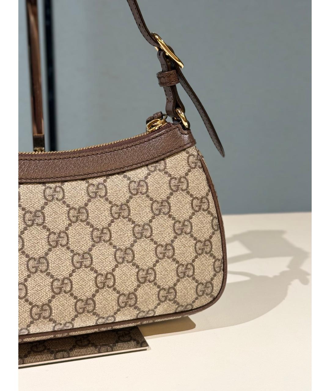 GUCCI Коричневая деним сумка через плечо, фото 7