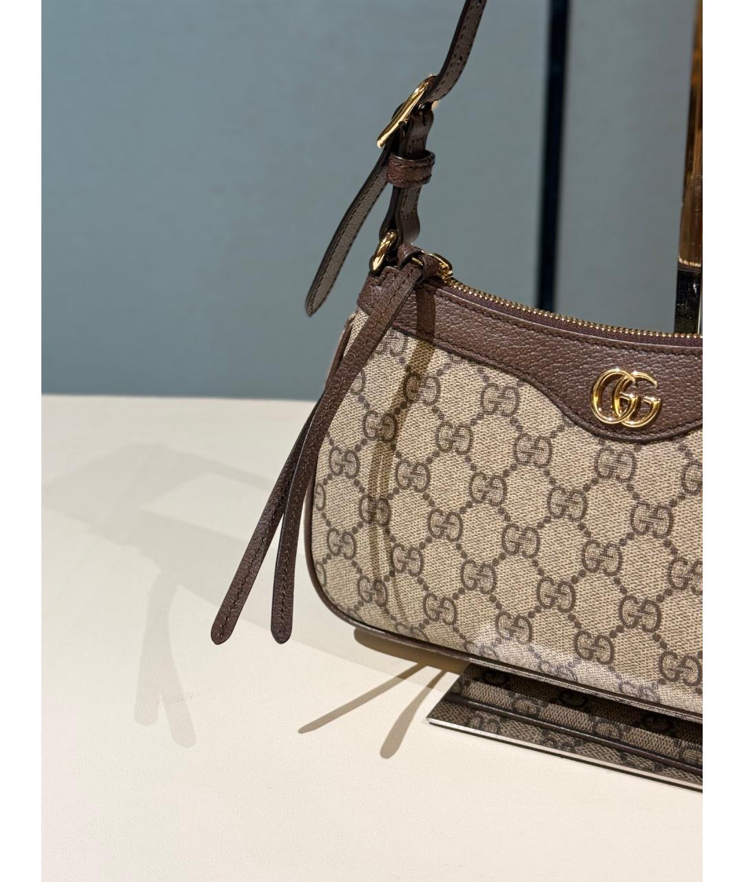 GUCCI Коричневая деним сумка через плечо, фото 3