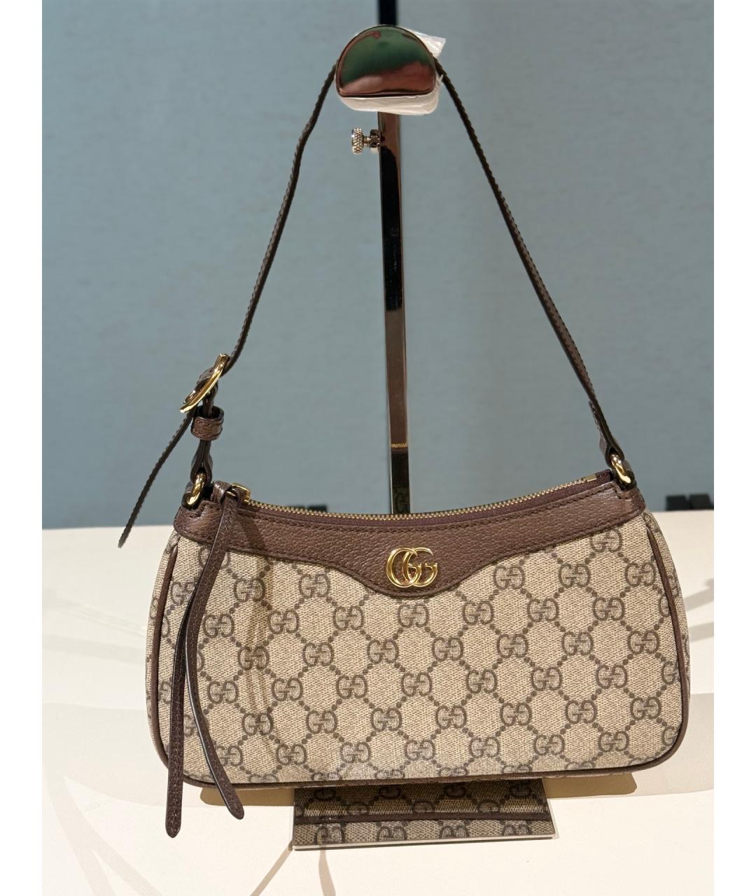 GUCCI Коричневая деним сумка через плечо, фото 9