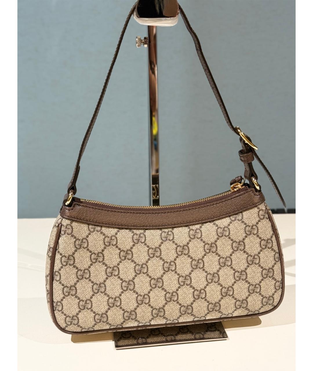 GUCCI Коричневая деним сумка через плечо, фото 5