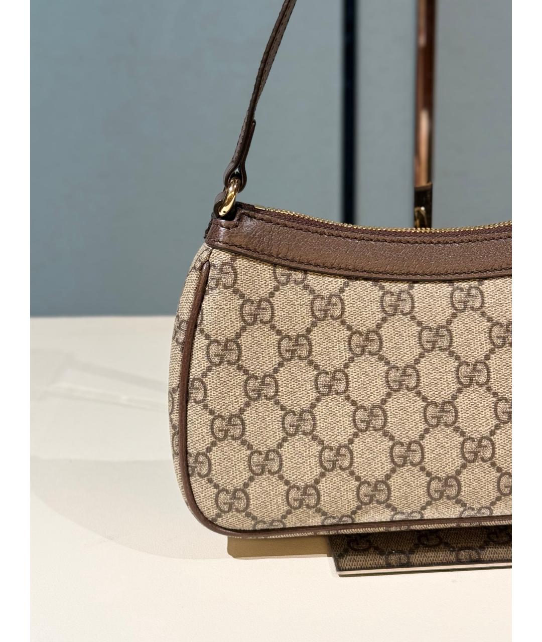 GUCCI Коричневая деним сумка через плечо, фото 6