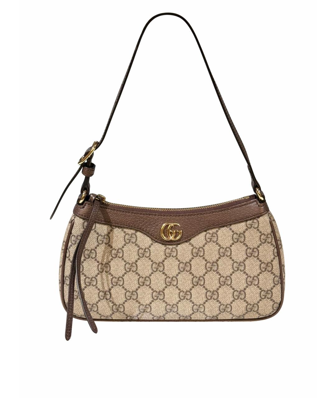 GUCCI Коричневая деним сумка через плечо, фото 1