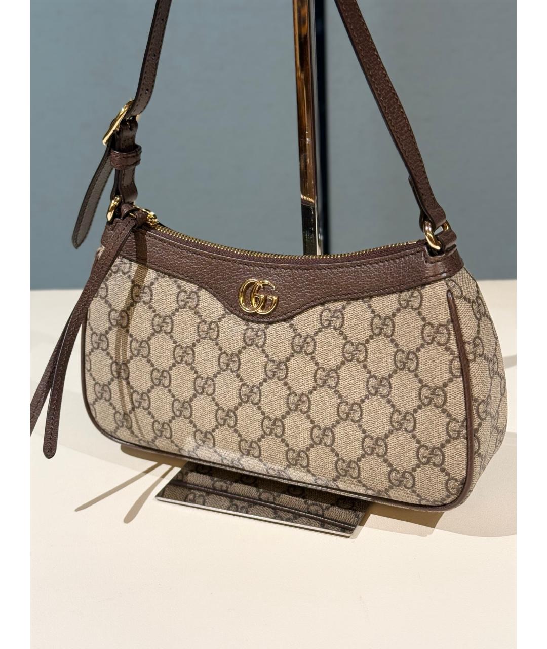 GUCCI Коричневая деним сумка через плечо, фото 2