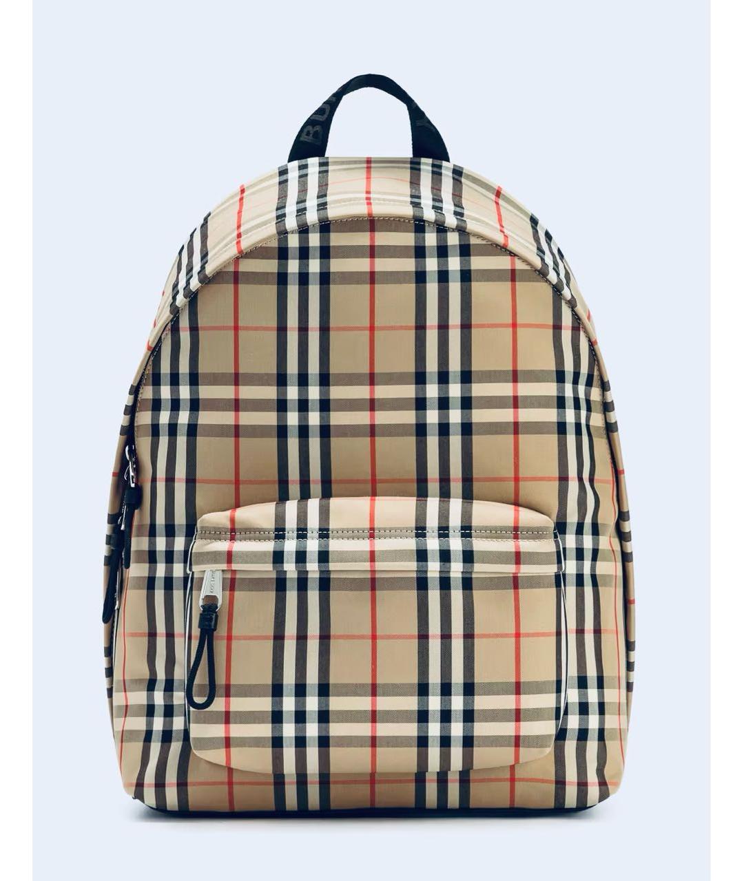 BURBERRY Бежевый нейлоновый рюкзак, фото 9
