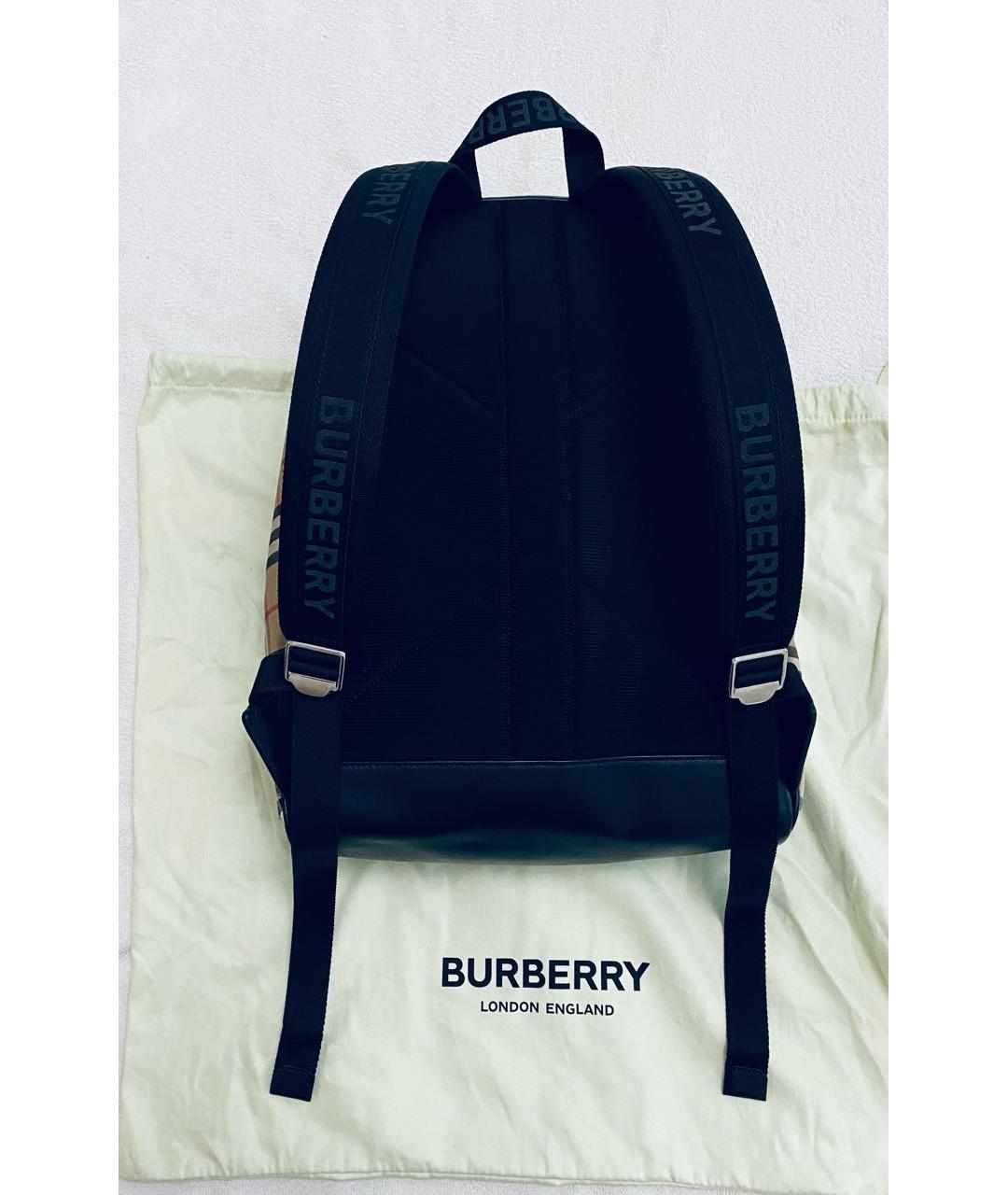 BURBERRY Бежевый нейлоновый рюкзак, фото 6