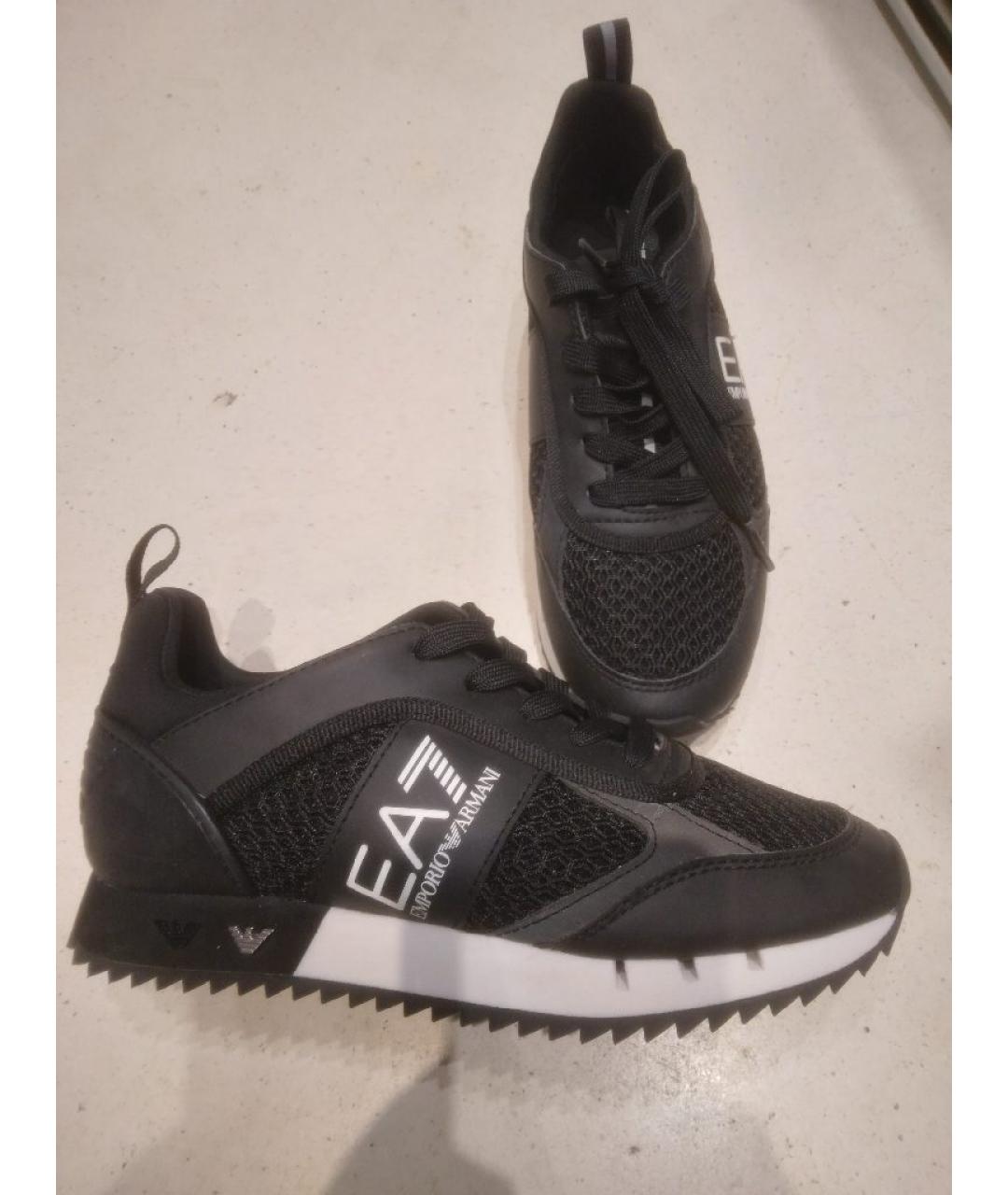 EMPORIO ARMANI Черные кеды, фото 2