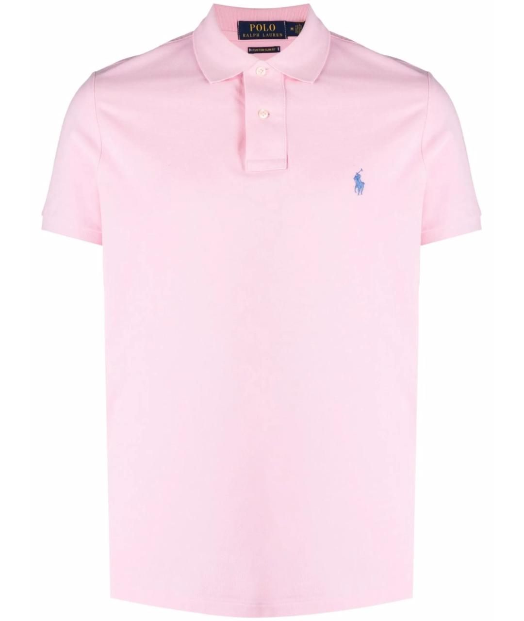POLO RALPH LAUREN Розовое хлопковое поло с коротким рукавом, фото 1
